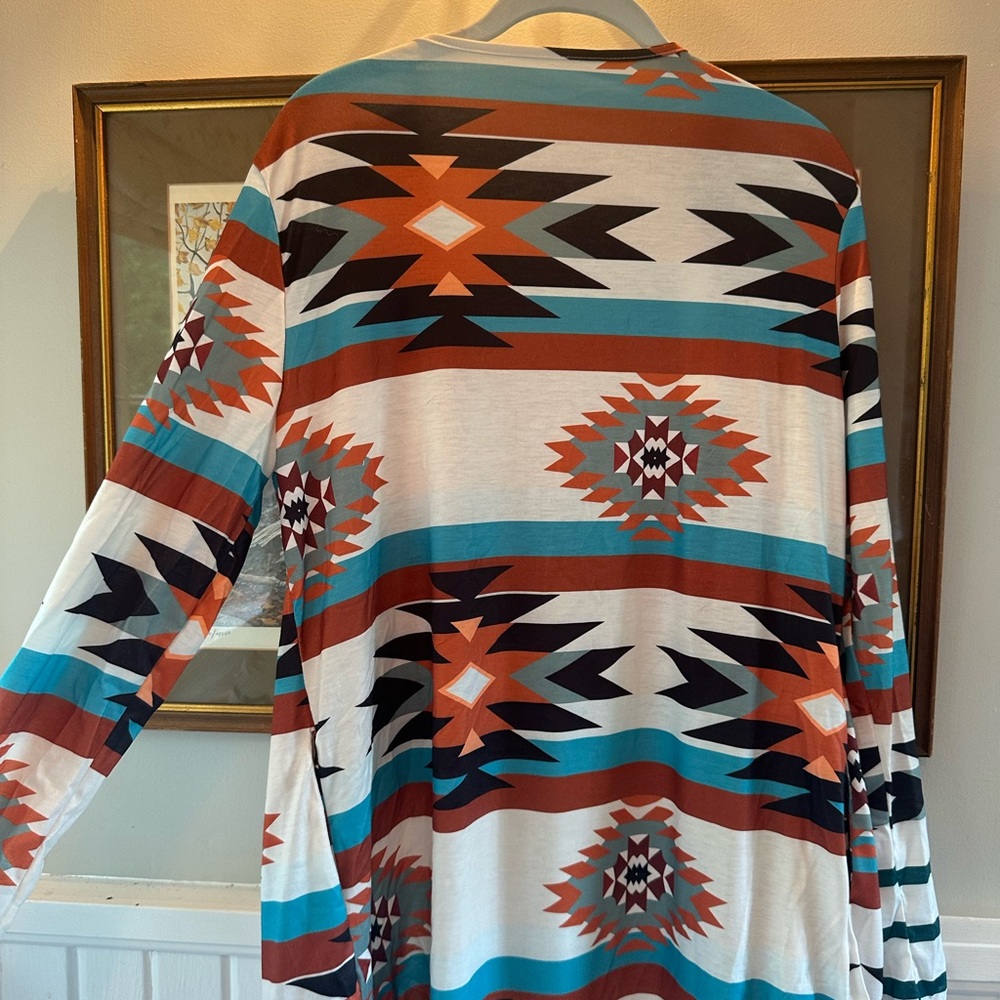 Tribal Print Kimono Sweater